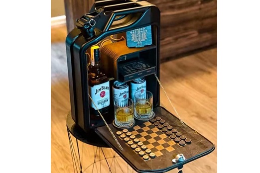 Jerry Can Mini Bar – Vintage Inspired Home Bar for Drinks Storage